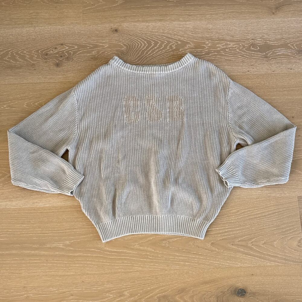 CSB Knit Sweater Off Shoulder Size M Beige